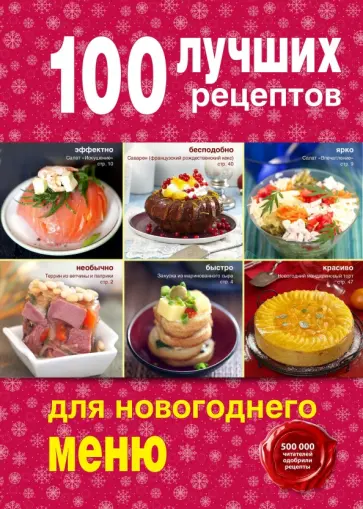 100 лучших рецептов для новогоднего меню обложка книги