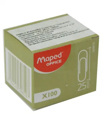 Скрепки 25 мм., металлические. 100 штук в коробке (039610) Скрепки 25 мм., металлические. 100 штук в коробке (039610) обложка книги