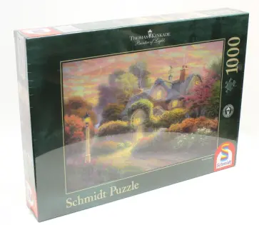 Пазл, 1000 элементов "Томас Кинкейд. Коттедж в розовом саду" (59466) обложка книги