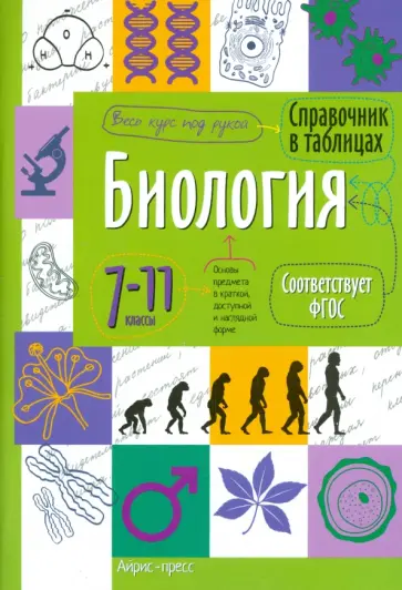 Биология. 7-11 классы. Справочник в таблицах. ФГОС обложка книги