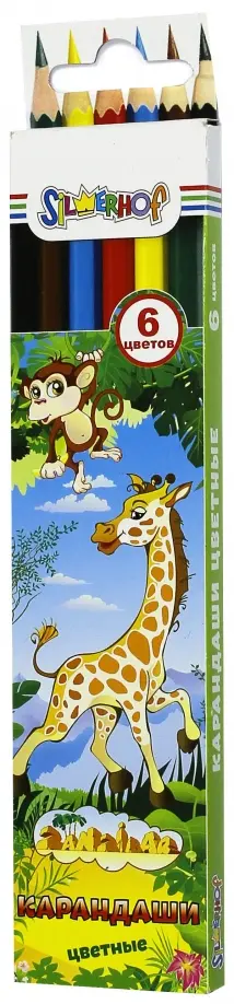 Карандаши цветные, 6 цветов ZANZIBAR (134090-06) обложка книги