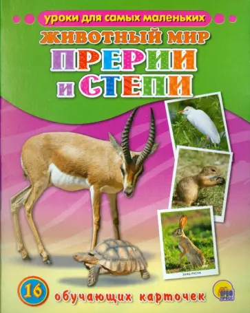 Обучающие карточки. Прерии и степи Обучающие карточки. Прерии и степи обложка книги