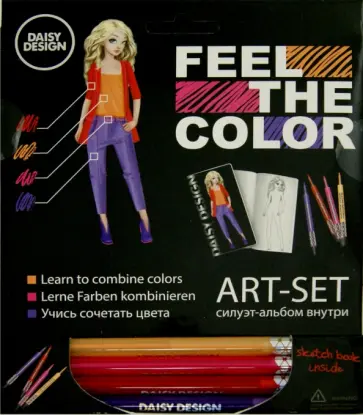 Арт-Сет. Восковые карандаши + силуэт-альбом Let's Party (60702) обложка книги