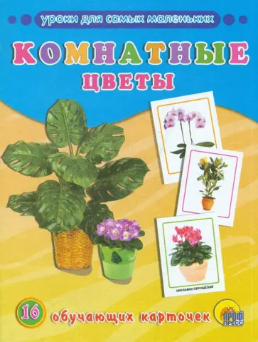 Обучающие карточки "Комнатные цветы" Обучающие карточки "Комнатные цветы" обложка книги