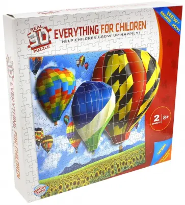 Пазл бумажный объемный 3D "Воздушные шары", 60х45 см (TZ 12732) обложка книги