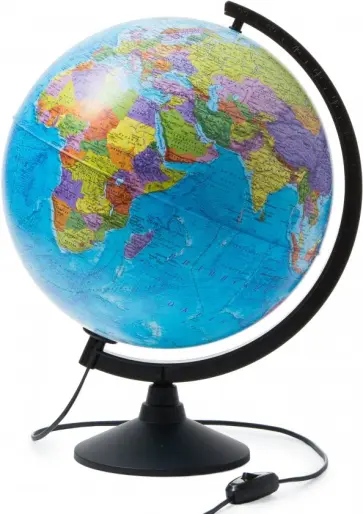 Глобус Земли политический, d-320 мм, подсветка (К013200018) обложка книги