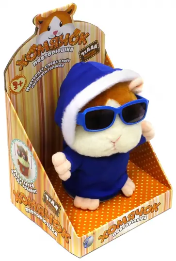 Хомяк "Повторюшка" со звуком, на батарейках (CL1507A) обложка книги