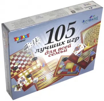 Настольная игра "105 лучших игр для всей семьи" (1009) обложка книги