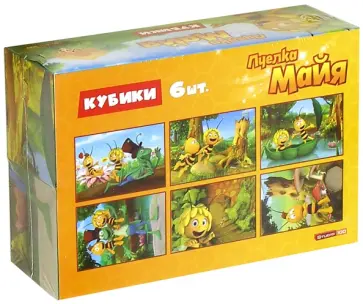 Кубики "Пчелка Майя и ее друзья". 6 штук (GT8946) обложка книги