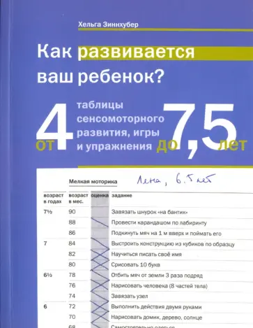 Хельга Зиннхубер - Как развивается ваш ребенок? Таблицы сенсомоторного развития, игры и упражнения. От 4 до 7,5 лет обложка книги