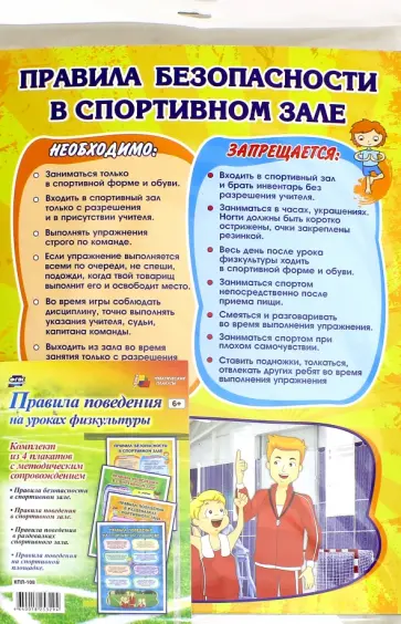 Комплект плакатов Правила поведения на уроках физкультуры. ФГОС обложка книги