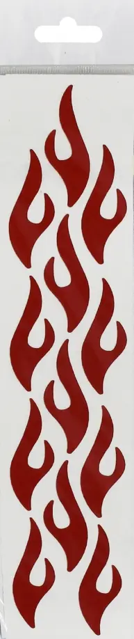 Световозвращающий стикер "Пламя красный" (5х25 см) обложка книги