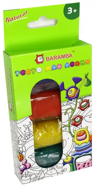 Тесто-пластилин для лепки, 4 цвета (BB4100) обложка книги