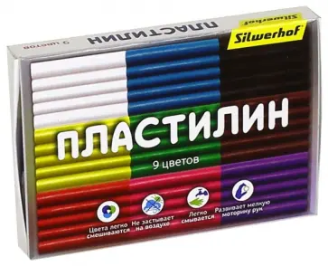 Пластилин "Народная коллекция", 9 цветов, 90 г (956145-09) обложка книги