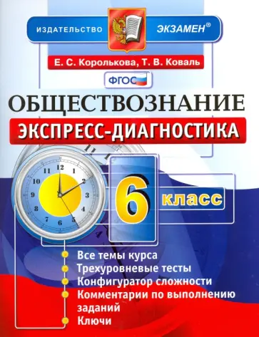 Королькова, Коваль - Обществознание. 6 класс. Экспресс-диагностика. ФГОС обложка книги