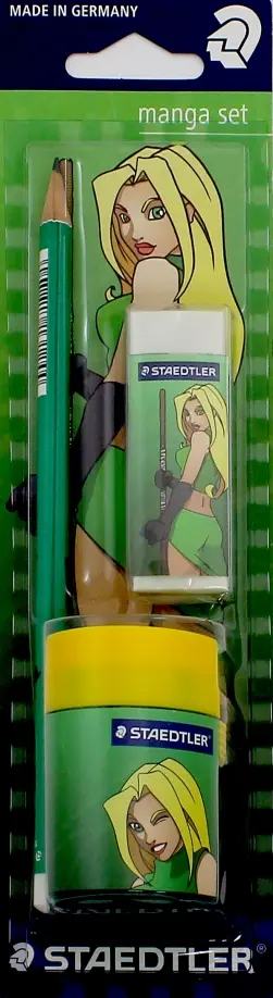 Карандаш чернографитный HB "Manga Lady" с ластиком и точилкой (131SBKML1) обложка книги