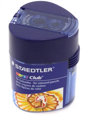 Точилка пластиковая Noris. 2 отверстия, с контейнером для опилок (512 128) обложка книги