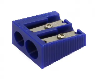 Точилка пластиковая на 2 диаметра, цвет корпуса в ассортименте обложка книги