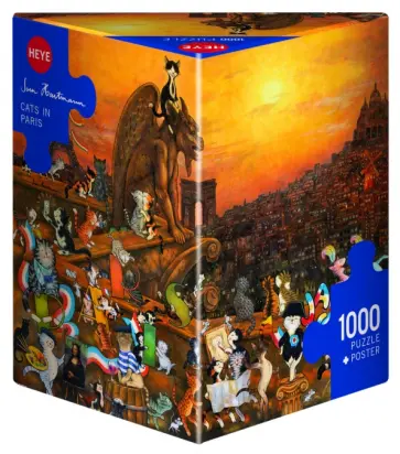 Puzzle-1000 "Кошки в Париже" (29750) обложка книги