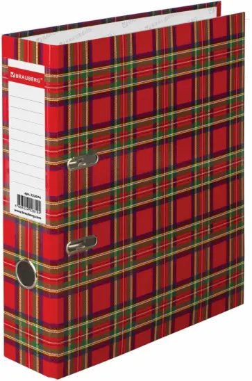 Папка-регистратор, шотландка обложка книги