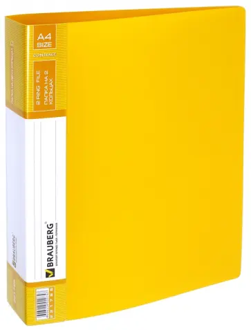 Папка 2 кольца (желтая, 180 листов) (221795) обложка книги
