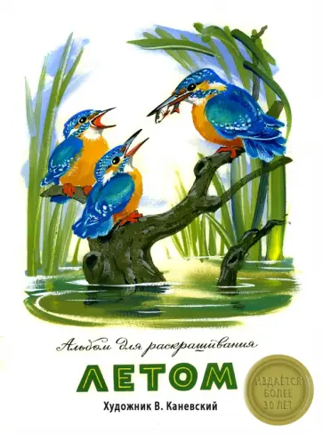 Летом. Альбом для раскрашивания обложка книги