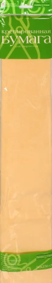Бумага цветная креповая (пастельные цвета, персиковый) (2-058/03) обложка книги