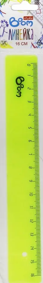 Линейка 16 см (цветная, флуоресцентная, ассорти 3 цвета) (BS-16-77-FL) обложка книги