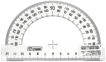 Транспортир 180° / 12 см пластмассовый прозрачный (ТР32) Транспортир 180° / 12 см пластмассовый прозрачный (ТР32) обложка книги