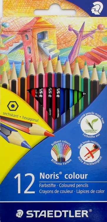 Карандаши Noris Club, 12 цветов Wopex "Johanna Basford" (185C12) обложка книги