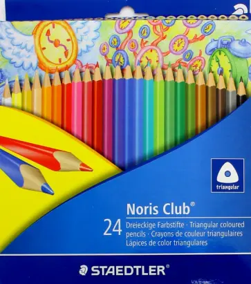 Набор карандашей цветных Noris Club, 24 цветов (1270C24) обложка книги