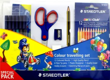 Набор для рисования: фломастеры, цв. карандаши, ножницы, точилка, ластик, карандаш черн. (61TCPL5) обложка книги