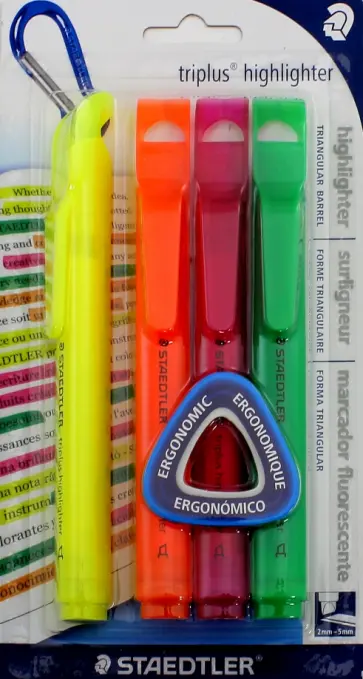 Набор текстовыделительных маркеров Triplus highlighter, 4 шт. 2-5 мм. (3654-SBK4) обложка книги