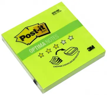 Блок самоклеящийся зеленый неон (76х76 мм, 100 листов) (R330-ONG) обложка книги