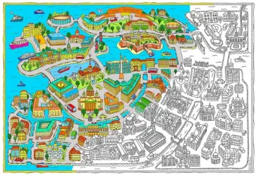 Санкт-Петербург. Карта-раскраска обложка книги