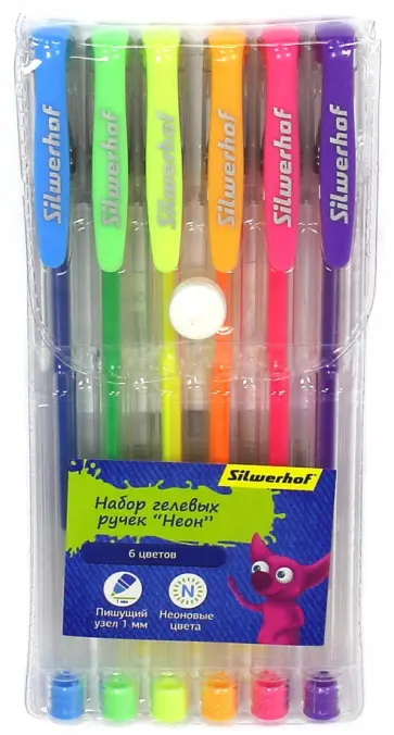 Набор гелевых ручек "Джинсовая коллекция. Неон" (6 цветов) (016093-06) обложка книги