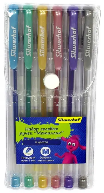 Набор гелевых ручек "Джинсовая коллекция. Металлик" (6 цветов) (016094-06) обложка книги