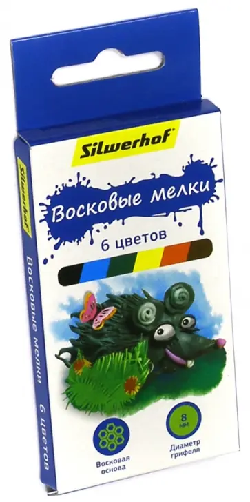 Восковые мелки "Пластилиновая коллекция" (6 цветов) (884168-06) обложка книги