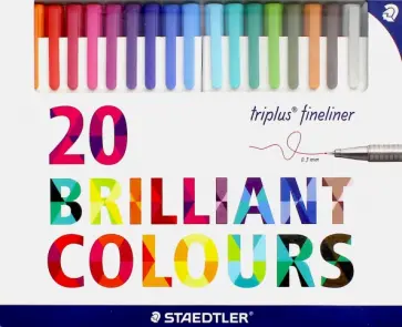 Набор капиллярных ручек "Triplus 334" (20 цветов) (334C20) обложка книги