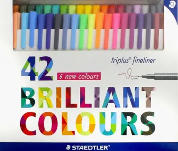 Набор капиллярных ручек "Triplus 334" (42 цвета) (334C42) обложка книги