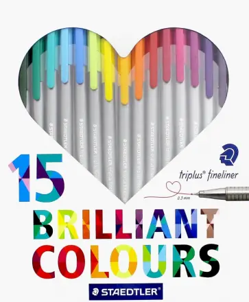 Набор капиллярных ручек "Triplus 334" (15 цветов) (334C15H) обложка книги