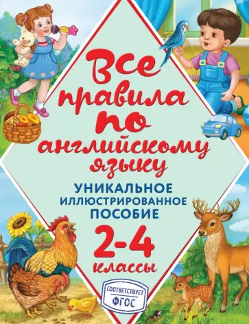 Людмила Коваленко - Все правила по английскому языку. Уникальное иллюстрированное пособие. 2-4 классы. ФГОС обложка книги