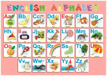Алфавит английский. Настольное детское издание обложка книги