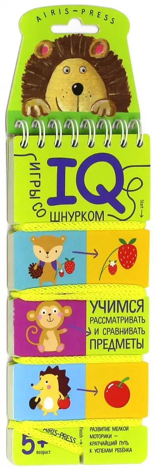 Учимся рассматривать и сравнивать предметы. IQ игры со шнурком обложка книги