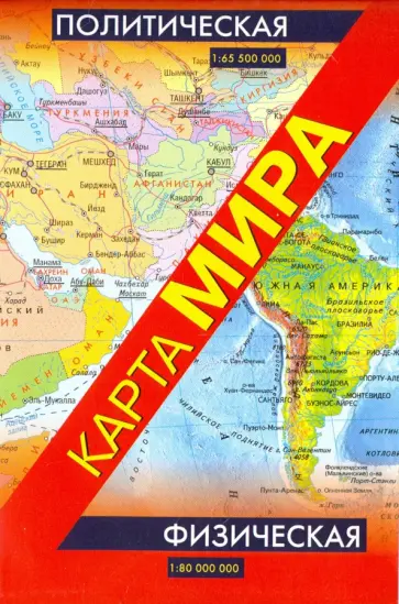 Физическая карта мира. Политическая карта мира обложка книги