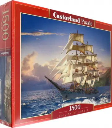 Puzzle-1500. Парусник на закате обложка книги