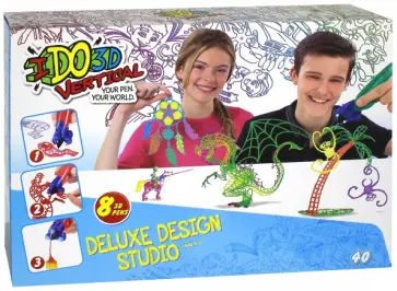 3D ручка "Вертикаль. Дизайн-студия" Комплект из 8 ручек обложка книги