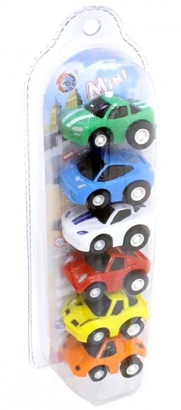 Набор инерционных машинок (6 штук) (2837D) обложка книги