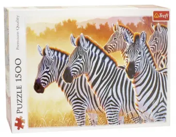Пазл "Зебры". 1500 деталей (26129) обложка книги