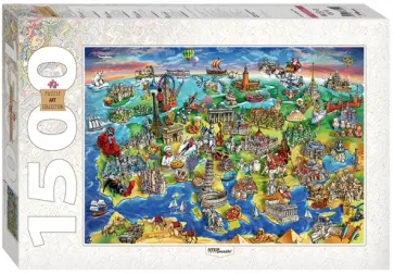 Step Puzzle-1500 "Достопримечательности Европы" (83059) обложка книги